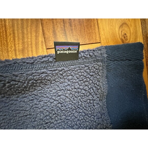 Vtg Patagonia Men's Fleece Pullover Sweatshirt Navy Blue Gorpcore Hiking Camping - Picture 4 of 10